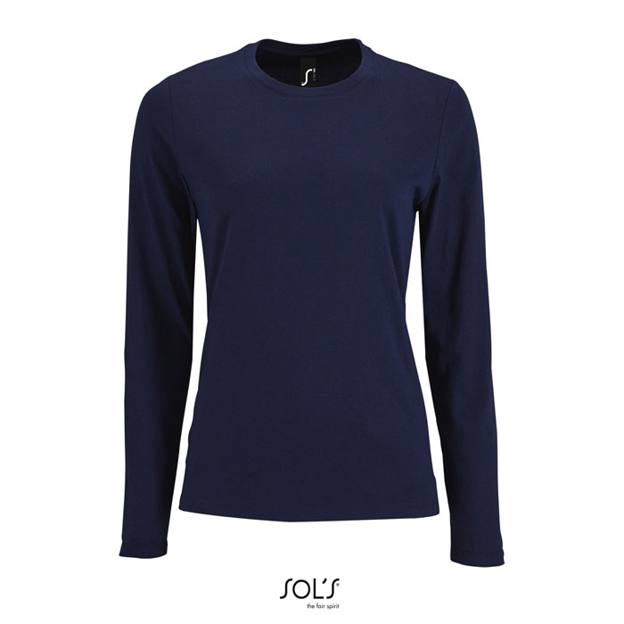 Tee-shirt publicitaire manches longues Femme 190g French Marine